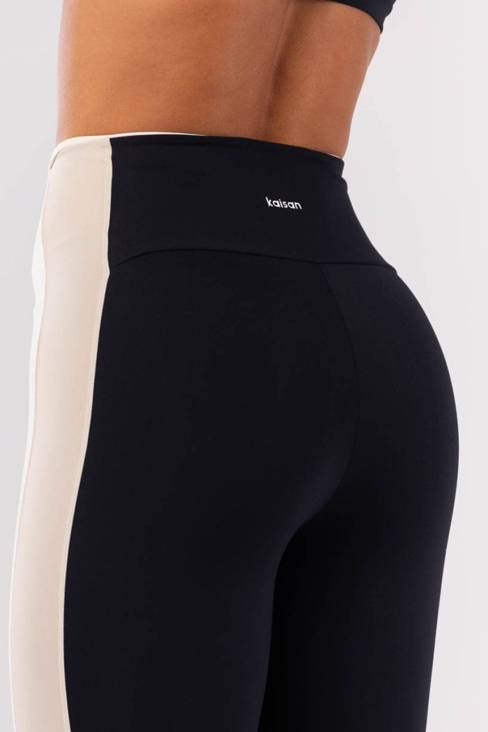 Legging con Bandas Laterales (Negro / Beige / Off-White) - Imagen 5