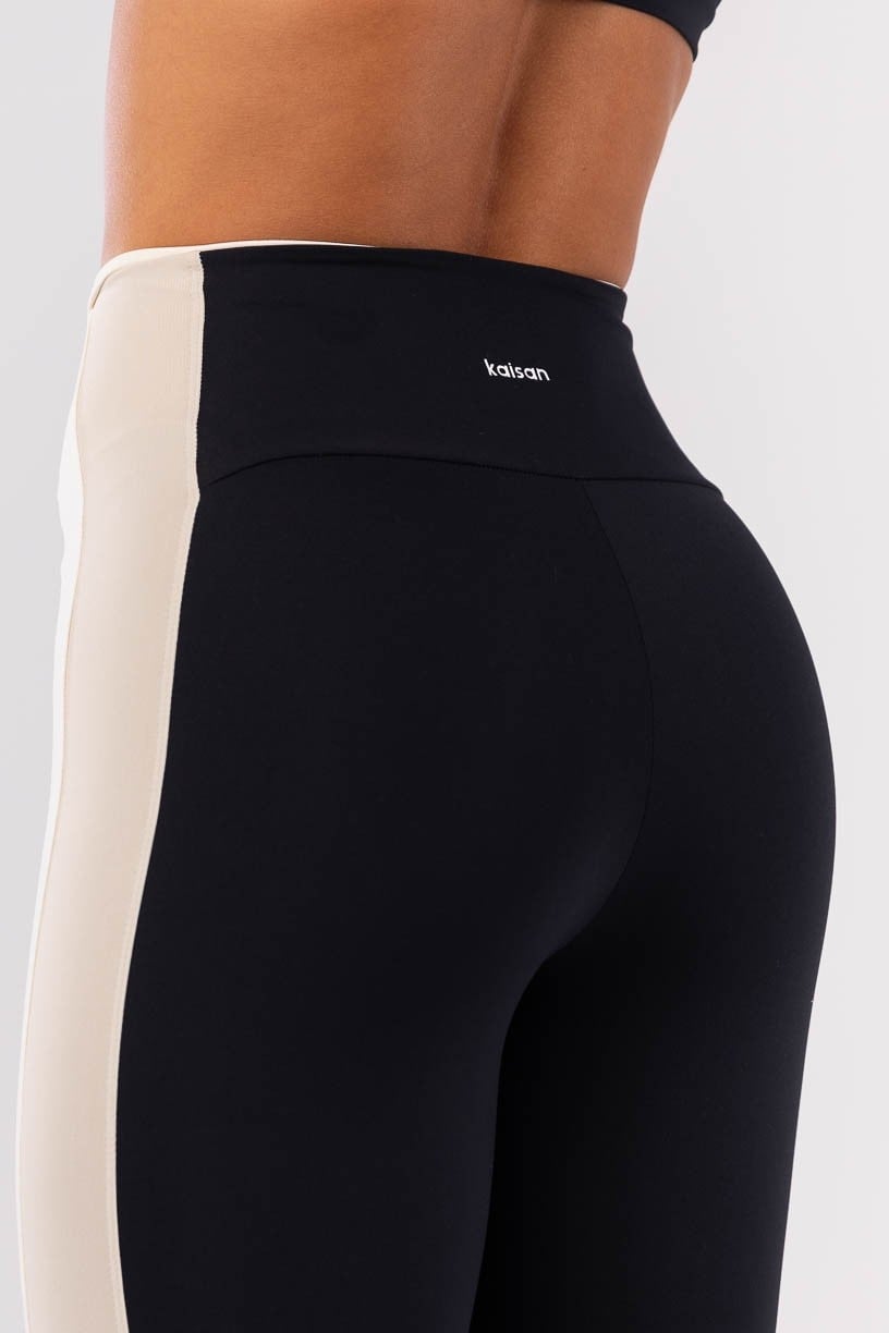 Legging con Bandas Laterales (Negro / Beige / Off-White) - Imagen 5