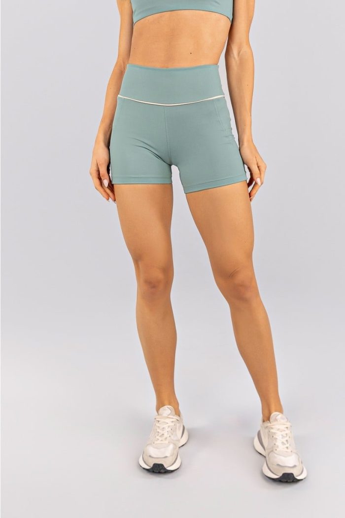 Short con recortes y vivo en la pretina (Citrus / Off-White) - Imagen 3