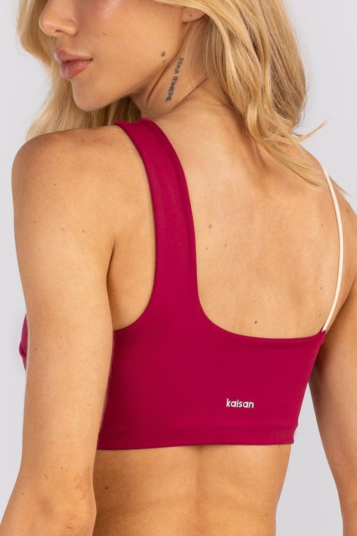 Top Asimétrico con Tirante Contrastante (Açaí / Vainilla) - Imagen 3