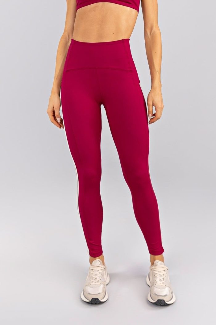 Legging con Cortes y Detalles Chapados Platinados (Açaí / Perla) - Imagen 4