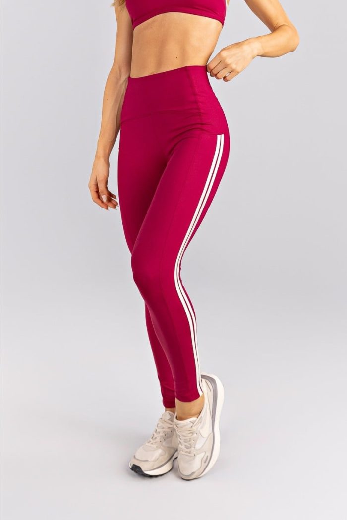 Legging con Cortes y Detalles Chapados Platinados (Açaí / Perla) - Imagen 1