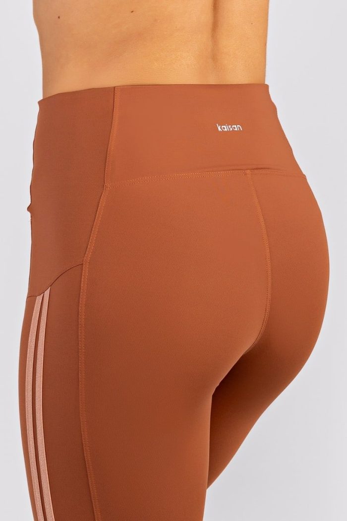 Legging con Recortes y Detalles Metalizados (Marrón / Rosé) - Imagen 3