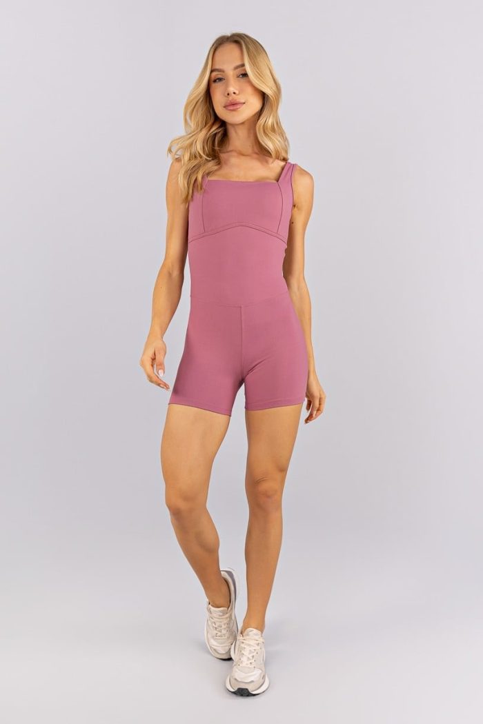 Enterizo corto con escote recto y tirantes anchos (Jazz) - Imagen 1