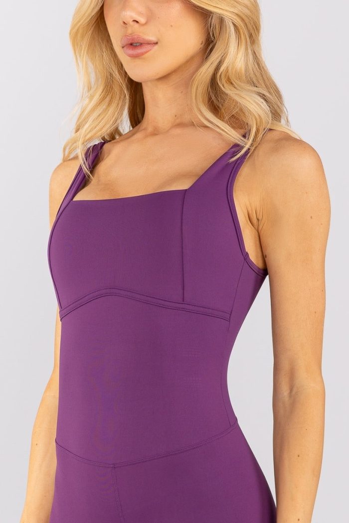 Monoprenda con Escote Recto y Tirantes Anchos (Amatista) - Imagen 6