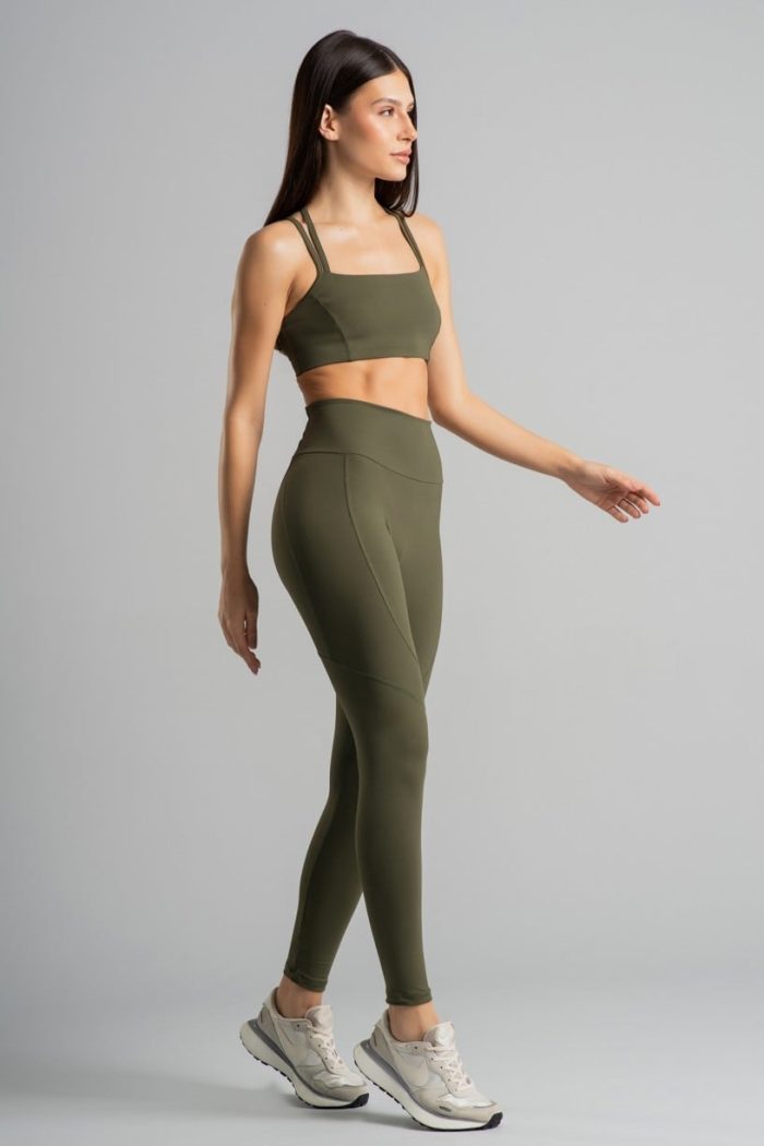 Legging sin gancho con bolsillo en la cintura (Militar) - Imagen 6
