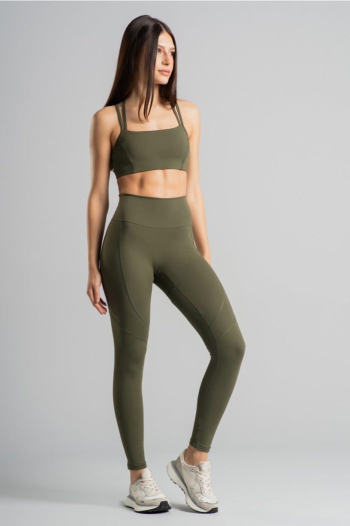Legging sin gancho con bolsillo en la cintura (Militar) - Imagen 5
