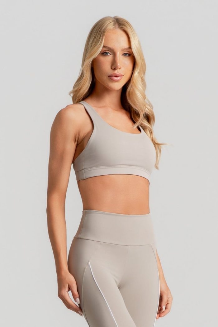 Top com Alças Triplas Cruzadas nas Costas (Duna / Branco) - Imagen 2