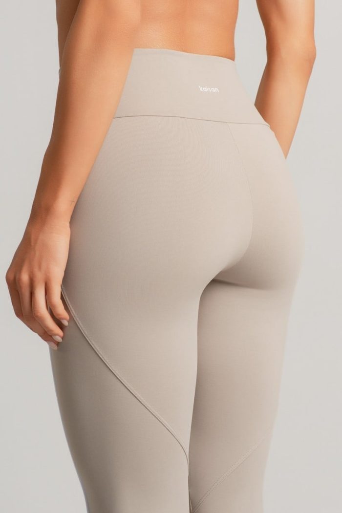 Legging con Recorte y Ribete Contrastante (Duna / Blanco) - Imagen 3