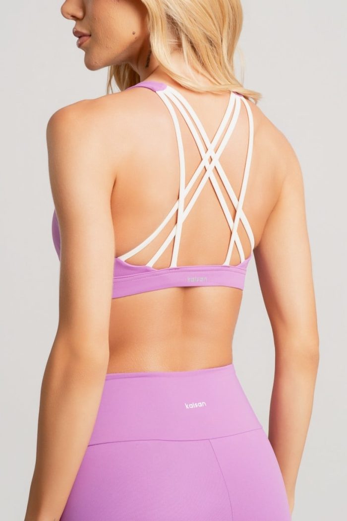 Top con Tirantes Triples Cruzados en la Espalda (Orquídea / Vainilla) - Imagen 1