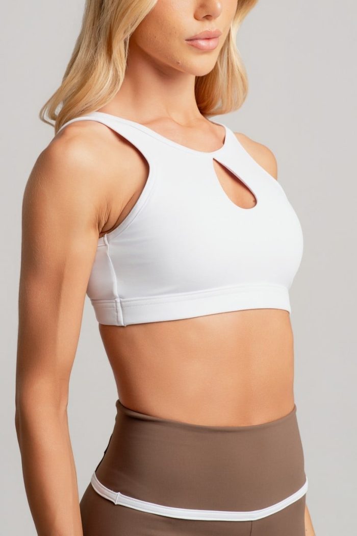 Top con Escote Alto y Gota (Blanco) - Imagen 3