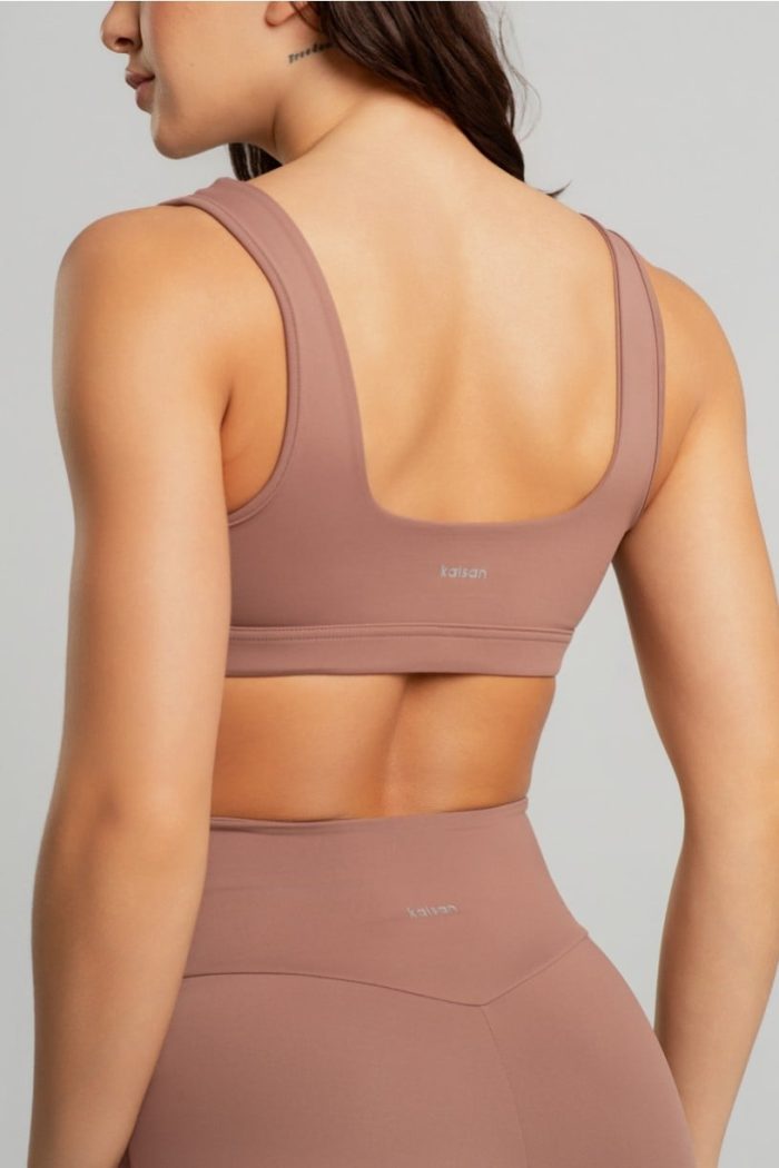 Top con escote cuadrado y tirantes anchos (Canela) - Imagen 3