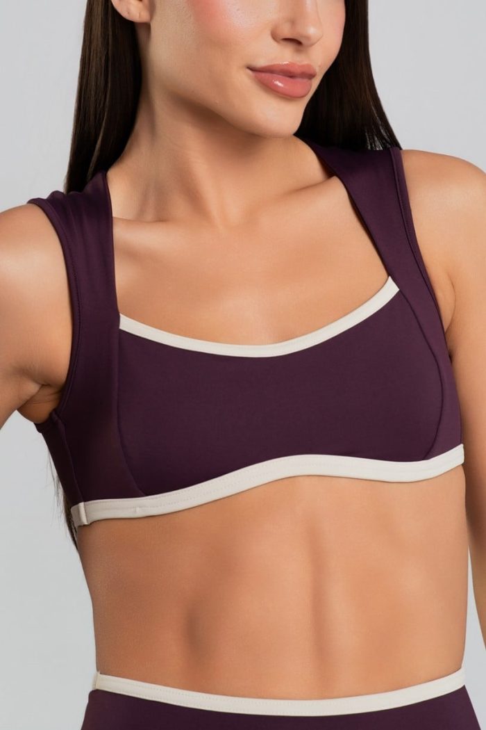 1010799_3232_8_Kaisan_1195.JPG Top con Tirantes Anchos y Ribete Contrastante (Velvet / Off-White) - Imagen 1