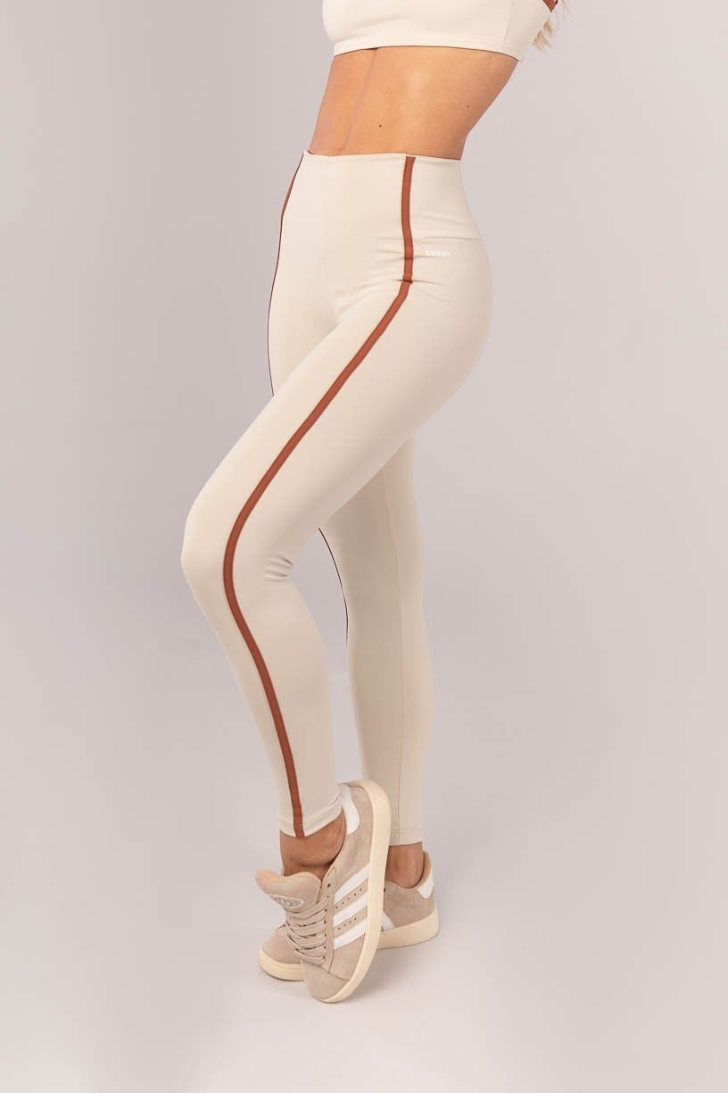 Legging con recortes (Beige / Marrón) - Imagen 2