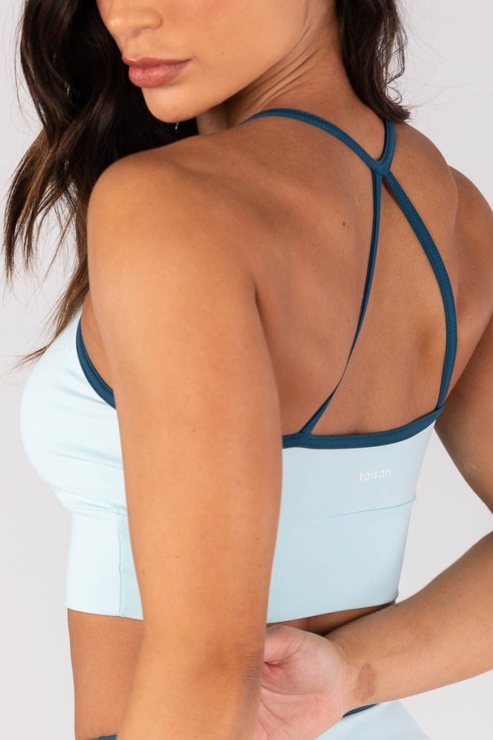 Top con Tirantes Contrastantes (Azul Bebé / Azul Petróleo) - Imagen 2