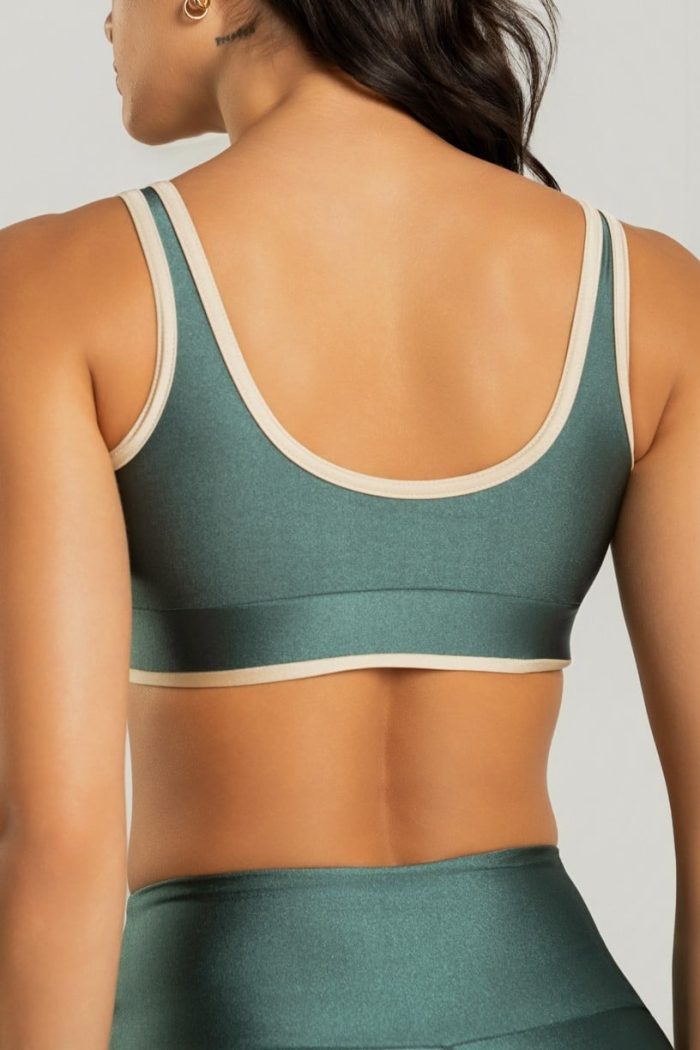 Top Verde y Beige - Imagen 2