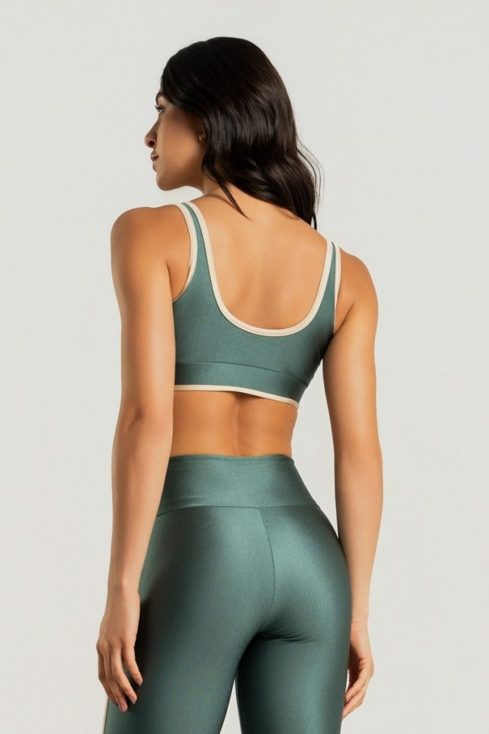 Top Verde y Beige - Imagen 3